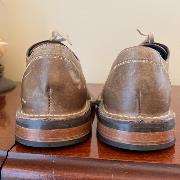 Coke Haan Nike Air Stratton Distressed Taupe Leather Shoes Size 10 - Picture 8 of 15